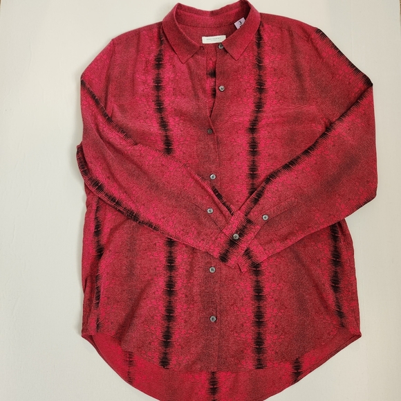 Equipment 100% silk button down snake skin print size large - Picture 6 of 14